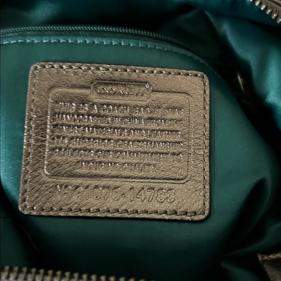 Coach Metallic Silver Leather Clutch - Picture 8 of 11